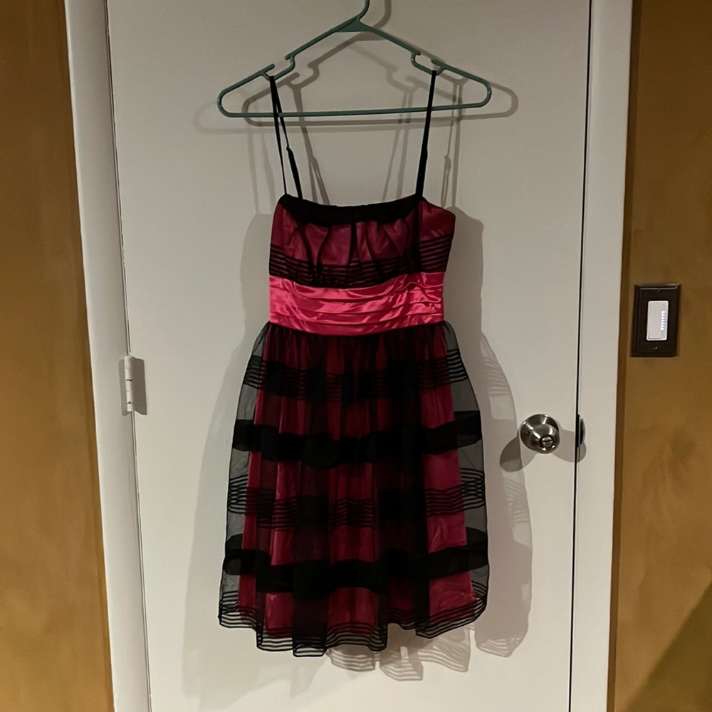 Pink and black dress. Size medium.